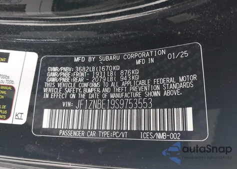 2025 Toyota Gr86 Premium from USA, damaged, VIN JF1ZNBE19S9753553